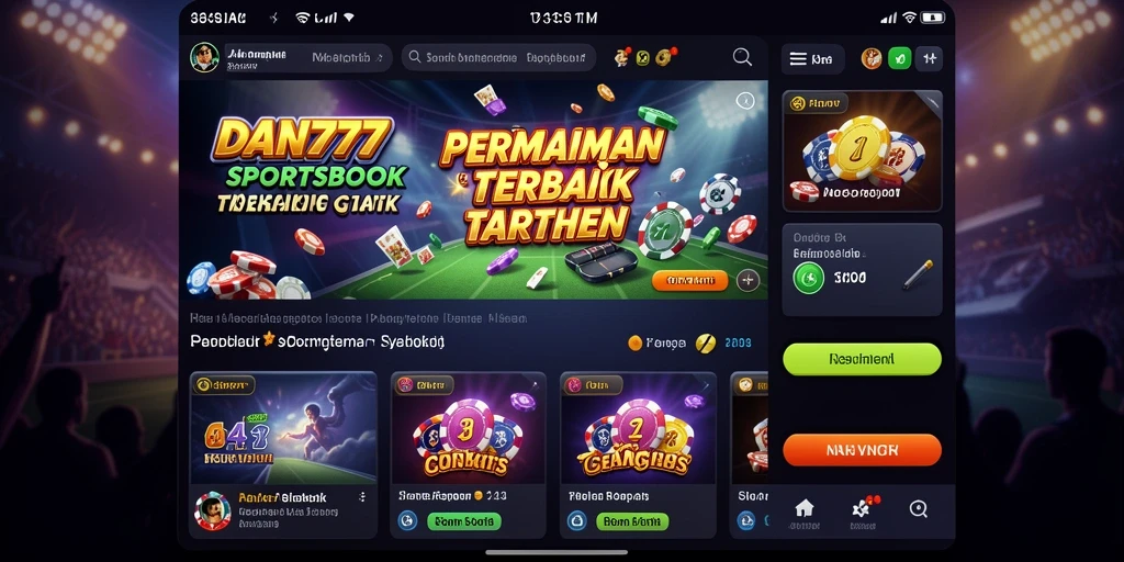 Screenshot menunjukkan antarmuka pengguna DAN777 saat bertaruh.