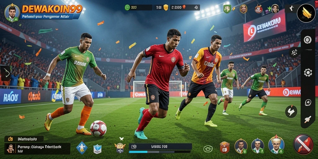 Screenshot gameplay DEWAKOIN99 menampilkan aksi olahraga yang seru dan realistis.