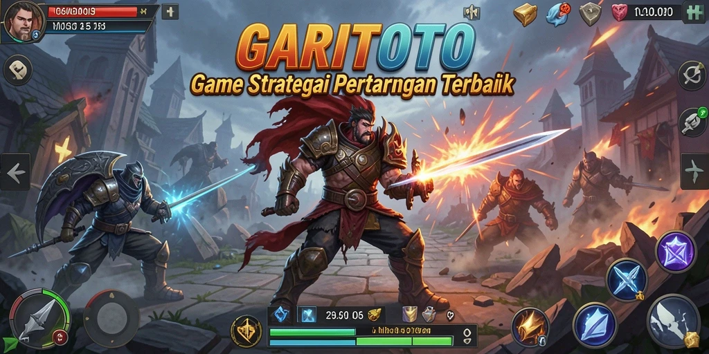 Tampilan gameplay GARITOTO menyoroti aksi seru dalam strategi pertarungan.