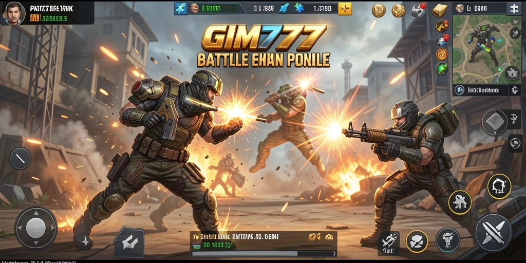 Screenshot GIM777 menunjukkan momen seru dalam Battle Royale.