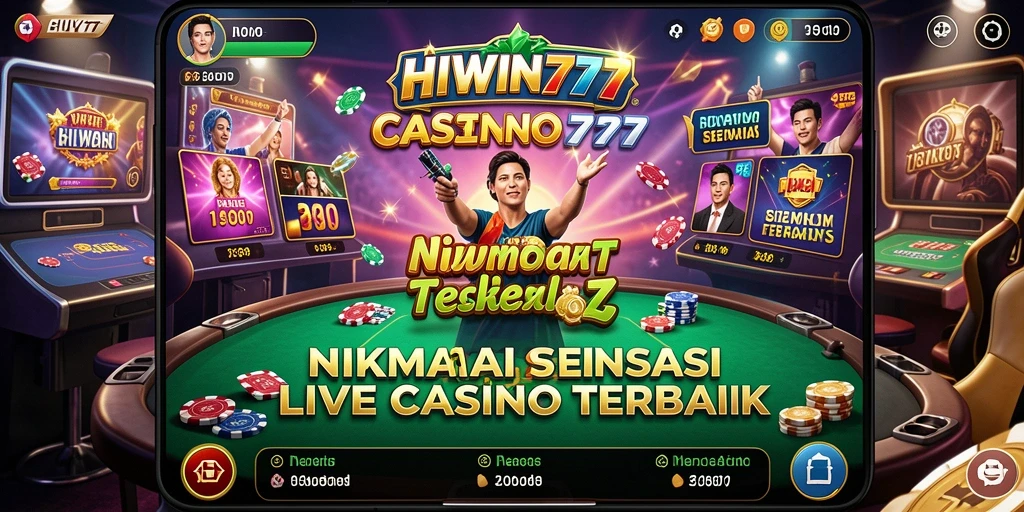 Tampilan HIWIN777 yang memukau dengan gameplay Live Casino yang seru.