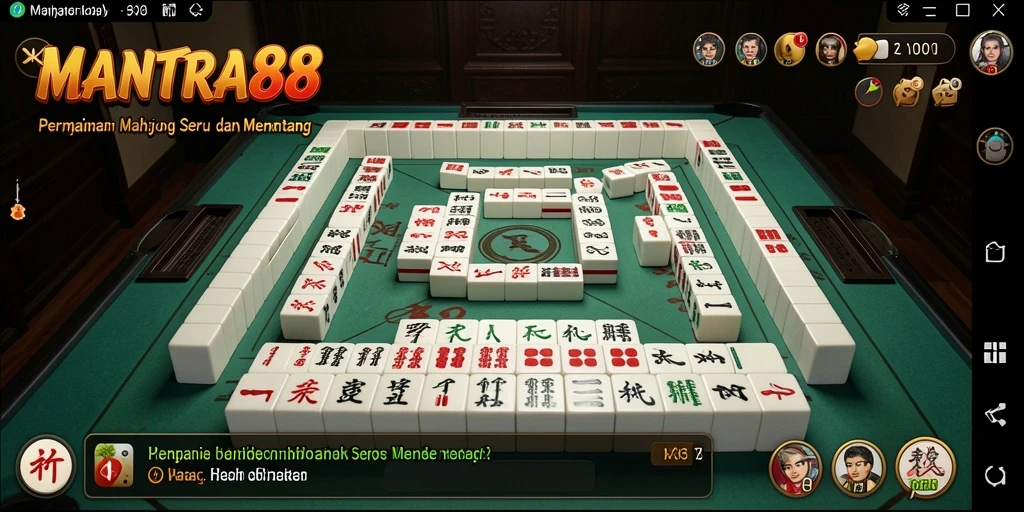 Screenshot dari gameplay Mahjong yang seru dan interaktif.