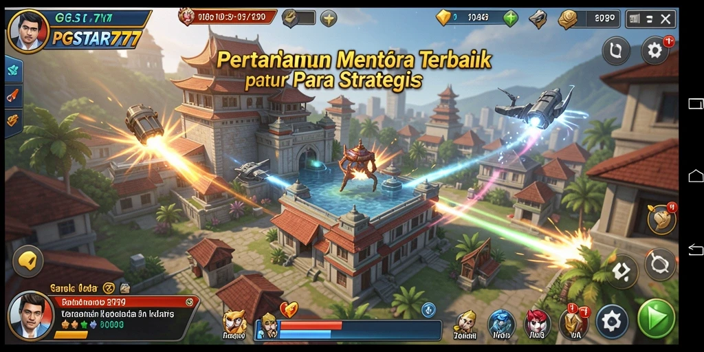 Screenshot PGSTAR777 menampilkan aksi seru Tower Defense dengan menara yang beraneka ragam.