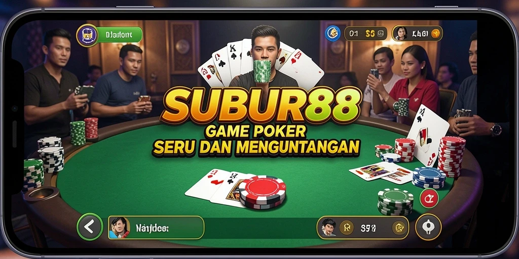 Screenshot SUBUR88 menampilkan aksi permainan Poker yang mengasyikkan.